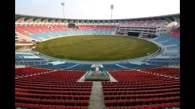 A view of Lucknow’s Ekana Cricket Stadium. (Deepak Gupta) A view of Lucknow’s Ekana Cricket Stadium. (Deepak Gupta)