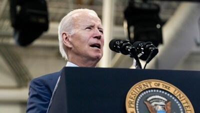 US president Joe Biden speaks during a visit. (AP) US president Joe Biden speaks during a visit. (AP)