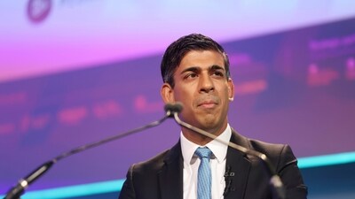Britain's Prime Minister Rishi Sunak speaks during the London Technology Week. (AP) Britain's Prime Minister Rishi Sunak speaks during the London Technology Week. (AP)