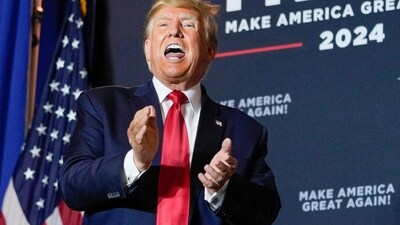 Former US President Donald Trump speaks at a campaign event. (AP) Former US President Donald Trump speaks at a campaign event. (AP)