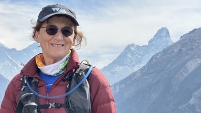 Christine Pemberton, 69, summited Lobuche, a 6,119-metre mountain in Nepal, last month. "As I headed towards my 60s, my knees weren’t in great shape — two double arthroscopies and still I was in pain," she said. Strength training helped, she added. (Courtesy: Sanjiv Rai/ Christine Pemberton) Christine Pemberton, 69, summited Lobuche, a 6,119-metre mountain in Nepal, last month. "As I headed towards my 60s, my knees weren’t in great shape — two double arthroscopies and still I was in pain," she said. Strength training helped, she added. (Courtesy: Sanjiv Rai/ Christine Pemberton)