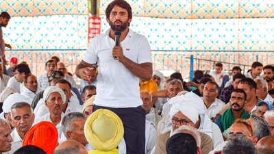Wrestler Bajrang Punia addresses a panchayat in Sonipat. (PTI file) Wrestler Bajrang Punia addresses a panchayat in Sonipat. (PTI file)