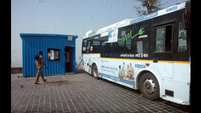 The e-bus service was inaugurated last year by then Dy CM Ajit Pawar. (HT PHOTO) The e-bus service was inaugurated last year by then Dy CM Ajit Pawar. (HT PHOTO)