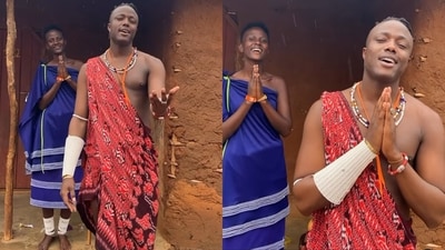 Kili Paul and Neema Paul lip-syncing to the song Ram Siya Ram from the film Adipurush. (Instagram/@kili_paul) Kili Paul and Neema Paul lip-syncing to the song Ram Siya Ram from the film Adipurush. (Instagram/@kili_paul)