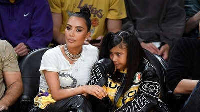 Kim Kardashian and daughter North West. (Getty Images via AFP) Kim Kardashian and daughter North West. (Getty Images via AFP)