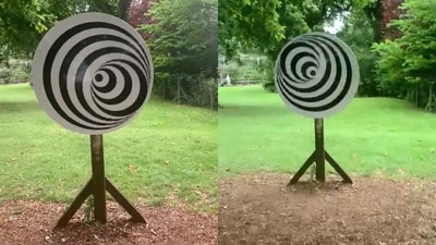Viral Optical Illusion: Are these rotating circles 2D or 3D? (Twitter/@Rainmaker1973)