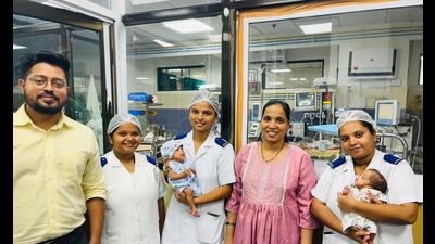 Navi Mumbai hospital nurses back premature twins Navi Mumbai hospital nurses back premature twins