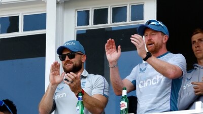 England head coach Brendon McCullum and coach Paul Collingwood (Reuters)