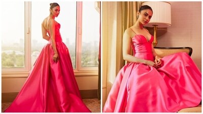 Barbie-inspired outfits are taking the fashion world by storm. The trend is called 'Barbiecore' and it involves vivid pink shades of clothing and accessories. Rakul Preet adds her own charm to the trend by stepping out to promote her film I Love You in a fuchsia pink gown. (Instagram/@rakulpreet) Barbie-inspired outfits are taking the fashion world by storm. The trend is called 'Barbiecore' and it involves vivid pink shades of clothing and accessories. Rakul Preet adds her own charm to the trend by stepping out to promote her film I Love You in a fuchsia pink gown. (Instagram/@rakulpreet)