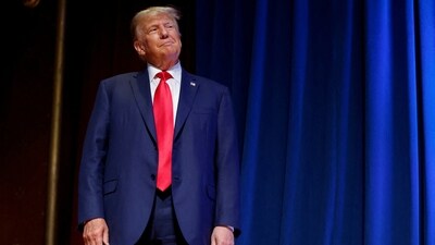 Former U.S. President and Republican presidential candidate Donald Trump attends the North Carolina Republican Party convention in Greensboro, North Carolina, U.S. June 10, 2023. (REUTERS)
