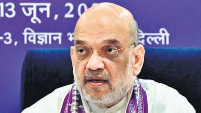 Union home minister Amit Shah set the tone for the party’s election campaign in the state by referring to the Jagan Mohan Reddy led-YSCRCP government as “riddled with corruption (ANI) Union home minister Amit Shah set the tone for the party’s election campaign in the state by referring to the Jagan Mohan Reddy led-YSCRCP government as “riddled with corruption (ANI)