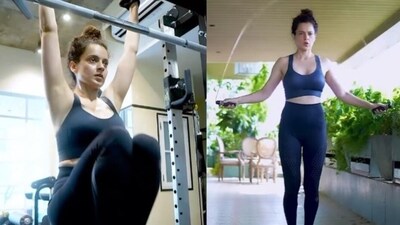 Kangana Ranaut shares a video of her workout session. Kangana Ranaut shares a video of her workout session.