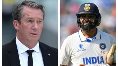 Glenn McGrath and Rohit Sharma Glenn McGrath and Rohit Sharma