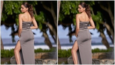 Aamna wore her tresses into a clean ponytail with a middle part as she posed for the pictures. (Instagram/@aamnasharifofficial) Aamna wore her tresses into a clean ponytail with a middle part as she posed for the pictures. (Instagram/@aamnasharifofficial)