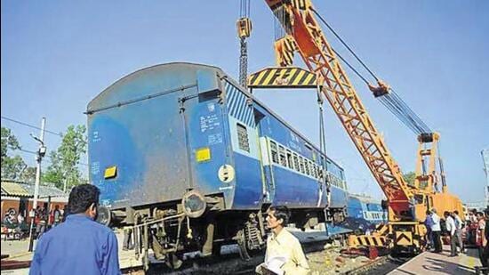 A goods train coming from the opposite direction ploughed through the bogies within minutes. (AFP file photo)