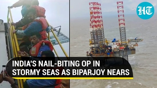 Indian 'Heroes' Rescue Oil Workers from Stormy Seas near Dwarka | Watch Scary Op