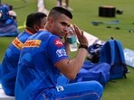 Arjun Tendulkar of Mumbai Indians (MI) during practice session a day before his IPL match against Lucknow Supergiants (LSG) Arjun Tendulkar of Mumbai Indians (MI) during practice session a day before his IPL match against Lucknow Supergiants (LSG)