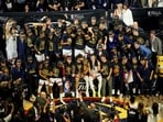 Denver Nuggets celebrate their title victory Denver Nuggets celebrate their title victory