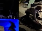 A massive American crocodile was removed by wildlife officials from the backyard pool of a home in the Florida Keys (Pesky Critters/Facebook)