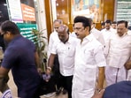 Tamil Nadu Chief Minister MK Stalin arrives at Omandurar government hospital to meet Tamil Nadu Electricity Minister V Senthil Balaji, who was admitted there following his arrest by Enforcement Directorate (ED), in Chennai, Wednesday, June 14, 2023. Tamil Nadu Chief Minister MK Stalin arrives at Omandurar government hospital to meet Tamil Nadu Electricity Minister V Senthil Balaji, who was admitted there following his arrest by Enforcement Directorate (ED), in Chennai, Wednesday, June 14, 2023.