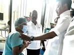 Tamil Nadu chief minister MK Stalin met minister Senthil Balaji at a state government hospital in Chennai on Wednesday. Tamil Nadu chief minister MK Stalin met minister Senthil Balaji at a state government hospital in Chennai on Wednesday.