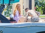 Shakira enjoying relaxing trip with Lewis Hamilton in Miami. (Image Credit: RM/MEGA)