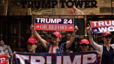 Supporters of former US president Donald Trump are seen. (AFP) Supporters of former US president Donald Trump are seen. (AFP)