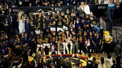 Denver Nuggets celebrate their title victory (REUTERS) Denver Nuggets celebrate their title victory (REUTERS)