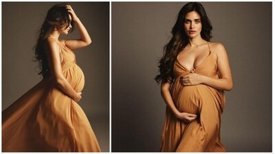 Gabriella Demetriades earlier announced her second pregnancy by dropping photos flaunting her baby bump in a neutral gown.&nbsp; (Instagram/@gabriellademetriades)