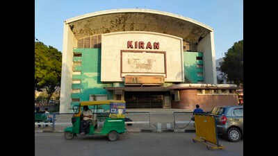 Designed by Le Corbusier’s associate Maxwell Fry, Kiran Cinema was built in the late 1950s. (HT File) Designed by Le Corbusier’s associate Maxwell Fry, Kiran Cinema was built in the late 1950s. (HT File)
