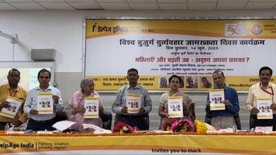 Lucknow divisional commissioner Roshan Jacob, releasing a report on elderly women on the eve of World Elderly Abuse Awareness Day on Wednesday. (Ht photo) Lucknow divisional commissioner Roshan Jacob, releasing a report on elderly women on the eve of World Elderly Abuse Awareness Day on Wednesday. (Ht photo)