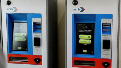 Ticket vending machines at the RapidX station in Ghaziabad. (HT Photo) Ticket vending machines at the RapidX station in Ghaziabad. (HT Photo)