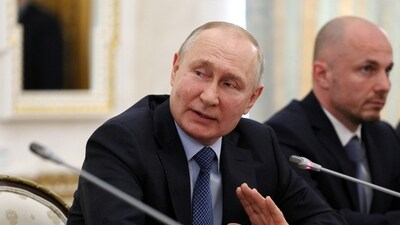 Russian president Vladimir Putin attends a meeting. (Reuters)