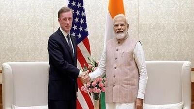 US NSA Jake Sullivan (left) called on PM Modi (right) (Twitter/PTIPhoto) US NSA Jake Sullivan (left) called on PM Modi (right) (Twitter/PTIPhoto)