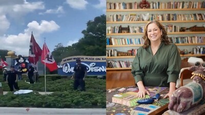 Abigail Disney condemns Nazi demonstration by Ron DeSantis' supporters (twitter ) Abigail Disney condemns Nazi demonstration by Ron DeSantis' supporters (twitter )