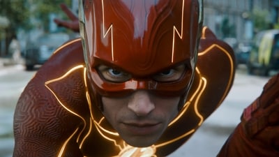 The Flash review: Ezra Miller in a still from the latest DC movie. The Flash review: Ezra Miller in a still from the latest DC movie.