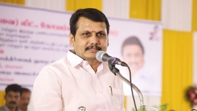 V. Senthil Balaji, the Tamil Nadu minister of electricity, prohibition and excise. (Twitter) V. Senthil Balaji, the Tamil Nadu minister of electricity, prohibition and excise. (Twitter)