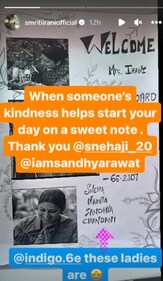 Smriti Irani shared the story on Instagram. (Instagram/ Smriti Irani) Smriti Irani shared the story on Instagram. (Instagram/ Smriti Irani)