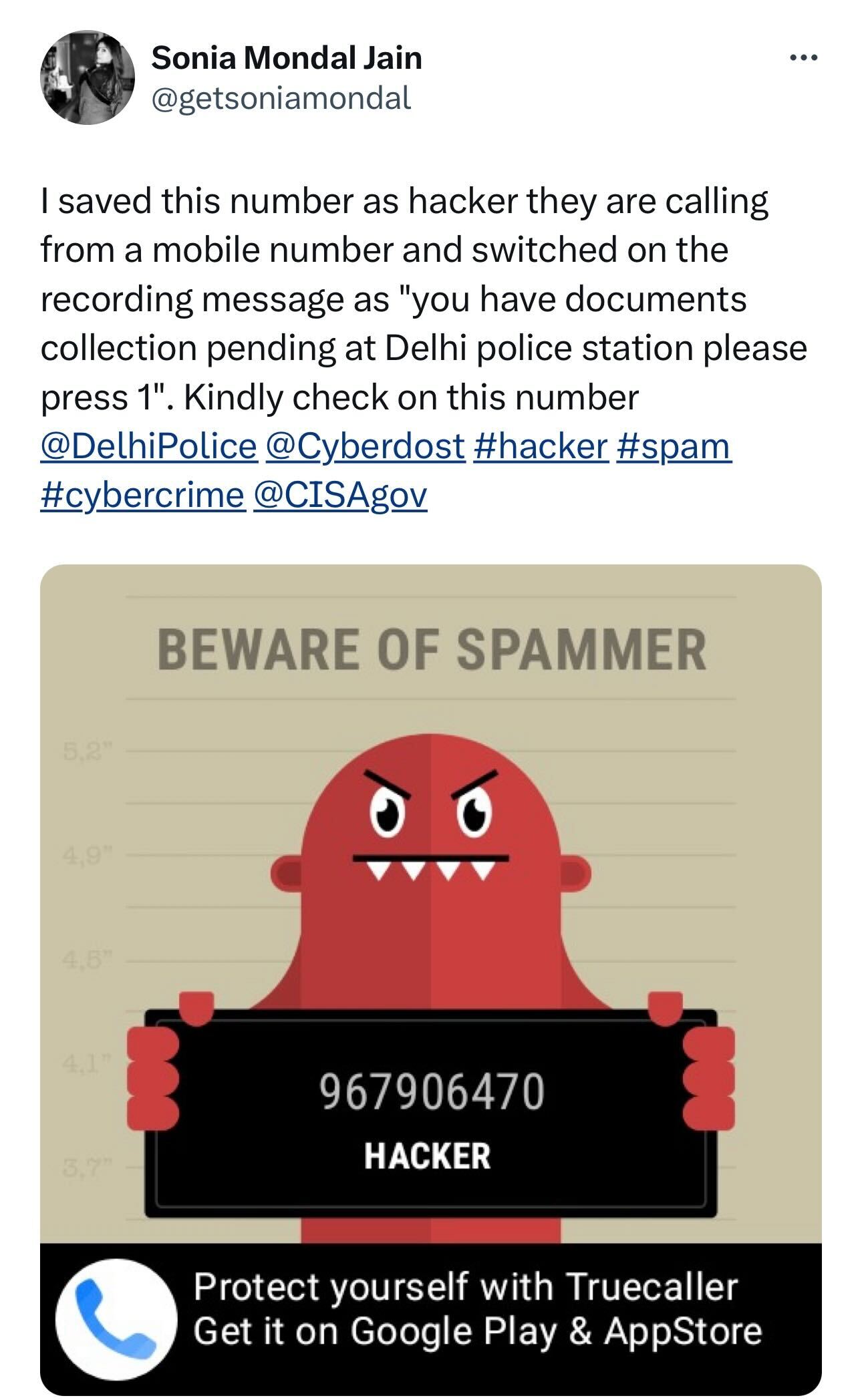 A tweet by one of the complainants who reported one such case via Twitter, and was advised to report it to the Cyber Crime cell of Delhi Police. A tweet by one of the complainants who reported one such case via Twitter, and was advised to report it to the Cyber Crime cell of Delhi Police.