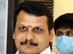 Tamil Nadu minister V Senthil Balaji was shifted to the private Kauvery hospital in Chennai from the Omandurar government hospital. (ANI)
