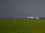 A TAP Air Portugal plane is seen at Lisbon's airport, Portugal. Portuguese airports see record passenger numbers as tourists return, exceedes pre-pandemic levels 