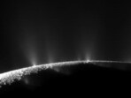 NASA's Cassini spacecraftshows the icy crust at the south pole of Saturn's moon Enceladus, with large fissures that allow water from the subsurface ocean to spray into space as geysers, forming a plume of icy particles.(AFP)