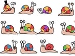 This brain teaser shared online shows snails with different coloured shells. Can you pick the odd one out?