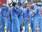 Team India players in action during an ODI series in 2018 Team India players in action during an ODI series in 2018