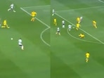 Lionel Messi scores against Australia. Lionel Messi scores against Australia.