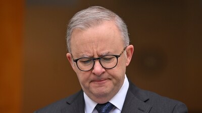 Australian Prime Minister Anthony Albanese makes a statement at Parliament House in Canberra, Monday, June 12, 2023, after a fatal bus crash in the Hunter Valley. A bus carrying wedding guests rolled over on a foggy night in Australia's wine country, killing and injuring multiple people, police said Monday.AP/PTI(AP06_12_2023_000036A) (AP) Australian Prime Minister Anthony Albanese makes a statement at Parliament House in Canberra, Monday, June 12, 2023, after a fatal bus crash in the Hunter Valley. A bus carrying wedding guests rolled over on a foggy night in Australia's wine country, killing and injuring multiple people, police said Monday.AP/PTI(AP06_12_2023_000036A) (AP)