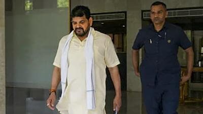 Brij Bhushan Sharan Singh in New Delhi on Thursday. (PTI) Brij Bhushan Sharan Singh in New Delhi on Thursday. (PTI)