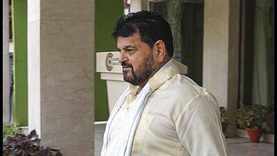 Brij Bhushan Sharan Singh in New Delhi on Thursday. (PTI) Brij Bhushan Sharan Singh in New Delhi on Thursday. (PTI)