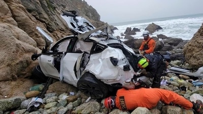 The wife of Dharmesh Patel, a California radiologist, accused of trying to kill his family when he drove his Tesla off a cliff along the Northern California coast, told rescuers her husband was depressed and needed a psychological evaluation, according to a newly unsealed search warrant affidavit. (AP)