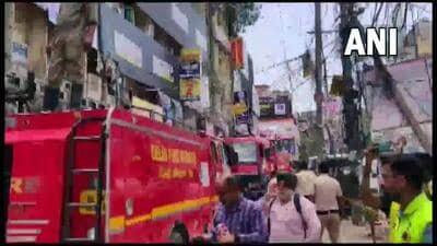 Delhi fire service director Atul Garg said that 11 fire tenders have been pressed into service. (ANI)